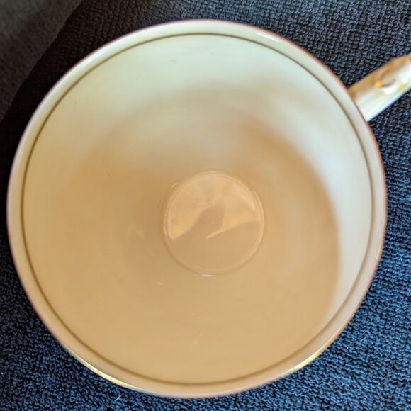 Vintage Crown Ducal Florentine Gold Band 2057  Flat Teacups – c 1950s/1960s - Picture 3 of 8